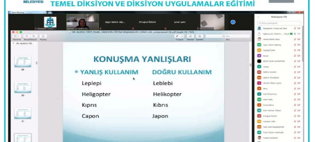 Etkili Konuşma için Temel Diksiyon Dersinde Buluşuldu
