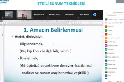“Etkili Sunum Teknikleri” Online Canlı Dersi