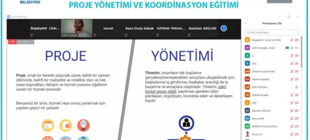 Online platformda Proje Yönetimi ve Koordinasyon Eğitimi Verildi