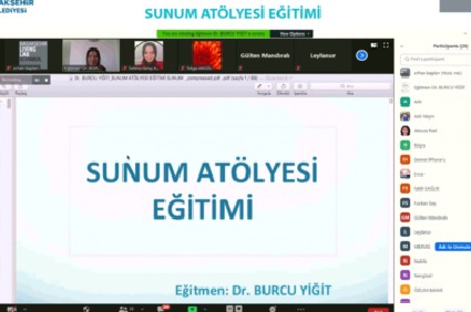 Sunum Atölyesi Eğitimi Canlı Ders Olarak Gerçekleşti